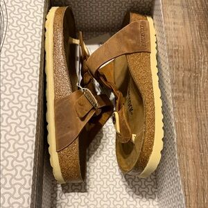 Birkenstock Tan Leather Braided Sandals